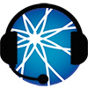 AUCD blue and white logo with a headphone around it 